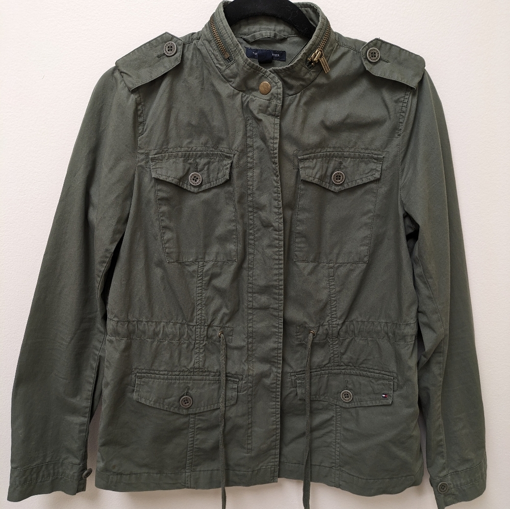 Tommy Hilfiger military style canvas jacket. Women's small.